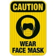 thumbnail image 1 of Please Wear Mask Sign, 12x18 Reflective Aluminum EGP, 1 of 1