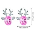 thumbnail image 4 of Large Floral Stud Earrings for Women Double Hoop Flower Dangle Earrings Stylish Piercing Jewelry, 4 of 8