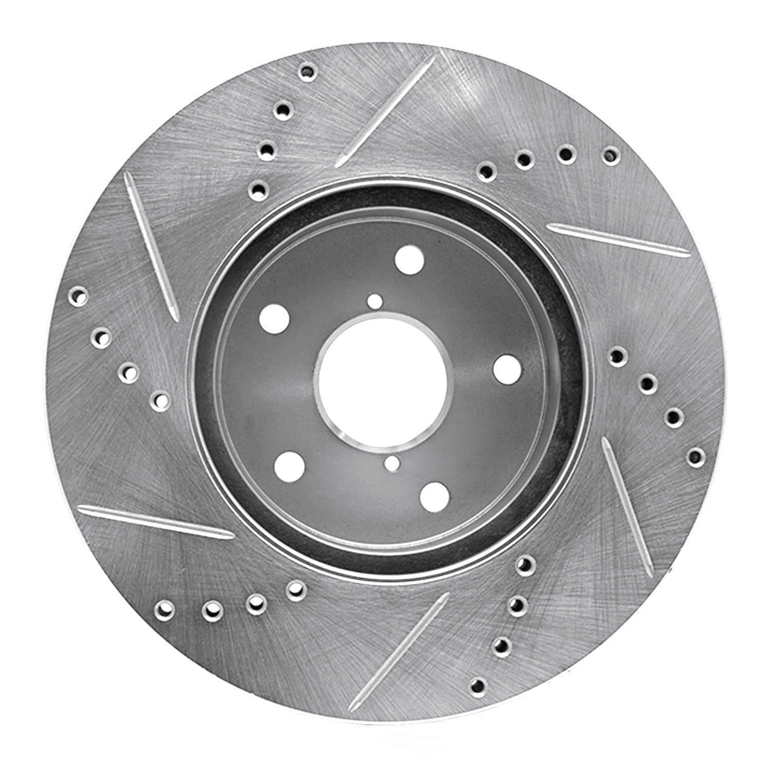 Dynamic Friction Company 631-13026R DFC Brake Rotor - Drilled And Slotted - Silver