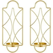 2Pcs Metal Wall Sconce Candle Holder Wall Hanging Iron Candle Holders Retro Wall Decorative Candlestick