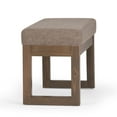thumbnail image 5 of Milltown 27 inch Wide Solid Wood Contemporary Footstool Small Ottoman Bench in Fawn Brown, 5 of 5