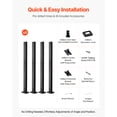 thumbnail image 6 of VEVOR 4-Pack Cable Railing Post, 36x1x2 In Horizontal-Hole Deck Railing Post with Pre-Drilled Holes, Stainless Steel Cable Rail Post with Horizontal and Curved Bracket, Black, 4JZLGZXHS914UUOI6001V0, 6 of 9