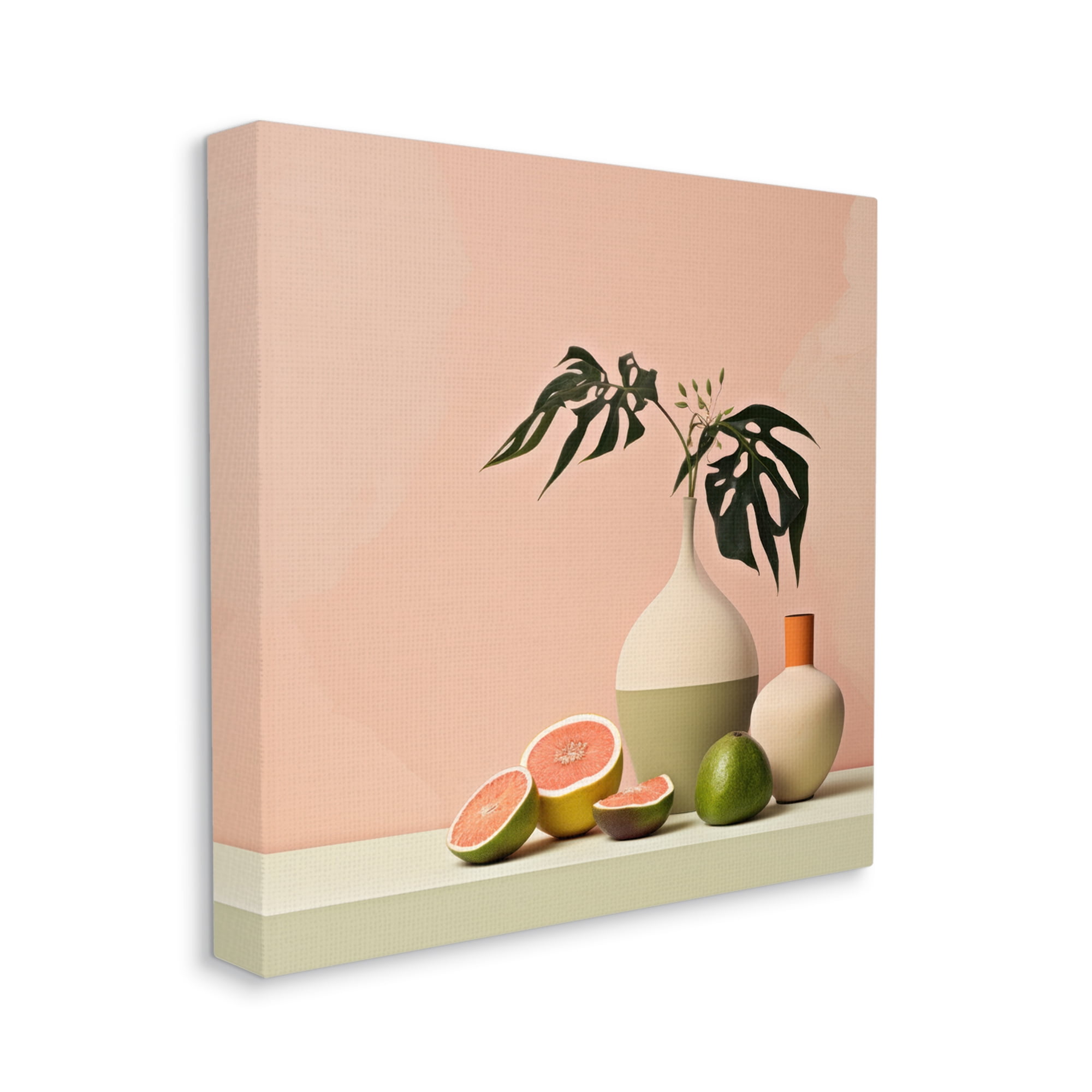 Stupell Industries Soft Citrus Still Life Botanical & Floral Painting Gallery Wrapped Canvas Art Print Wall Art, 17 x 17