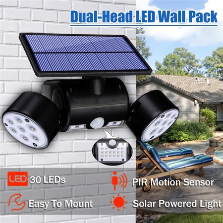30led Adjustable Double Head Solar Powered Pir Motion Sensor