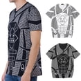 thumbnail image 4 of Camiseta de Geométrica Perro Gráfico Hombres Cuello en de - L se describe Yinane hombres camiseta moda, 4 of 8