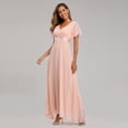 thumbnail image 1 of Evening Dresses Elegant V-Neck Ruffles Chiffon Formal Evening Gown Robe Vestidos De Fiesta Dress for Wedding Party, 1 of 8