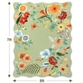 thumbnail image 2 of Carvapet 5'x7' Floral Living Room Rugs, Ultra-Thin Soft Area Rugs for Bedroom, Non-Slip Washable Boho Rug Low-Pile Throw mat for ‎Dining Room Office, Green, 2 of 7
