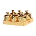 thumbnail image 1 of Juego de Tarros de Almacenamiento de Cocina, Recipiente Dorado con Asa, Bandeja Organizadora Hermética para Dulces, Frutas Secas Y Postres., 1 of 9
