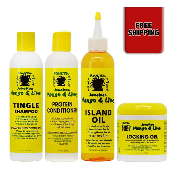 Jamaican Mango&Lime Shampoo Conditioner Island Oil & Locking Gel Set