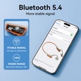 thumbnail image 4 of Auriculares de conducción ósea MZYMI inalámbricos Bluetooth 5.4 Naranja, 4 of 8