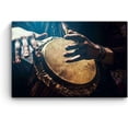 thumbnail image 2 of HFDF Canvas Wall Art Decor - Traditional Drum - Stretched Prt, Modern for Bedroom or Livg Room, Office Ready to Hang Home Decor Unique Lumous Artwork Day & Night Effect 24x16inch Framed, 2 of 5