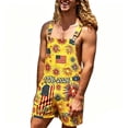 thumbnail image 5 of CAIVO Printed Overalls for Men Shorts Romper Festival Jumpsuits Work Bibs Coveralls Adjustable Strap With Pockets Elegant Independence Day Themed Jumpsuit With Straps Casual And All Day Comfort, 5 of 6