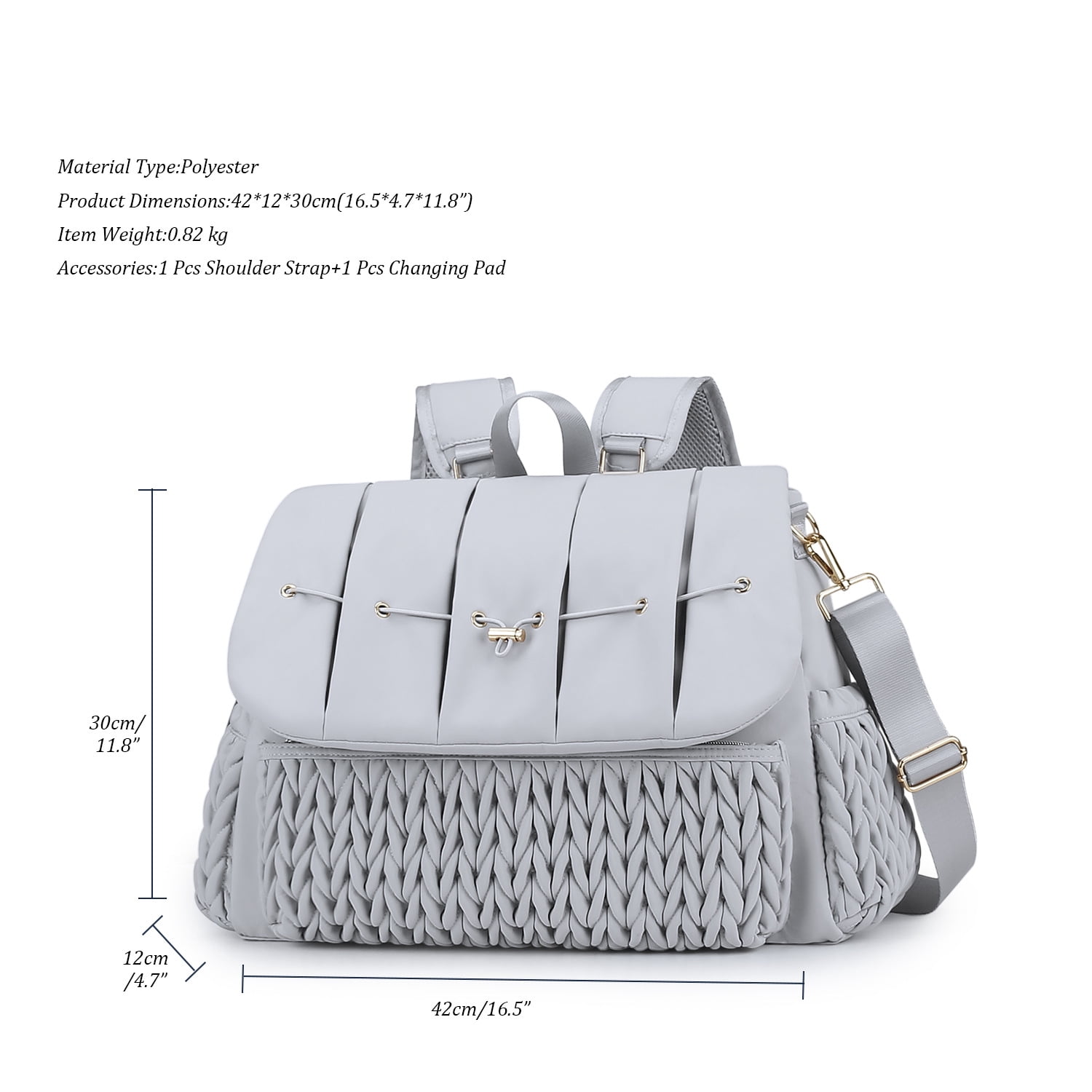 Sunyuer Convertible Diaper Bag Backpack, Waterproof Stylish Nappy Changing Bag, Travel Mummy Bag with Changing Pad & Shoulder Strap