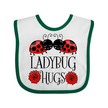 

Inktastic Ladybug Hugs Cute Pair of Ladybugs Gift Baby Boy or Baby Girl Bib