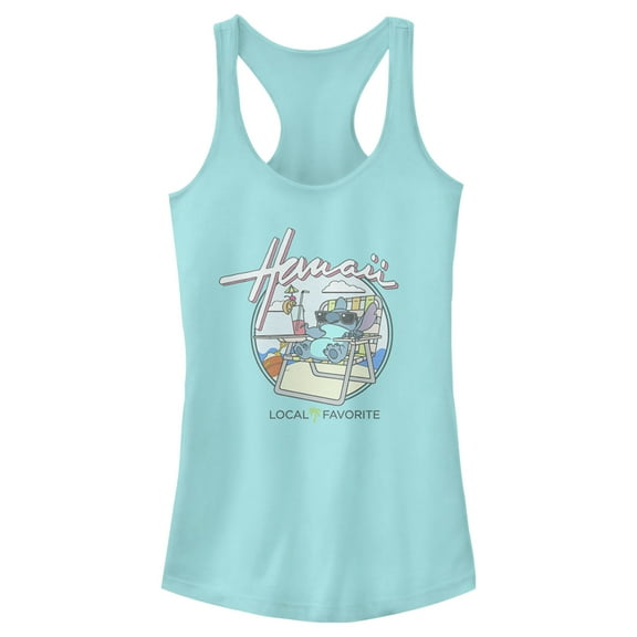 Junior's Lilo & Stitch Hawaii's Local Favorite Racerback Tank Top Cancun Small
