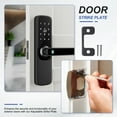 thumbnail image 5 of Deadbolt Strike Plate, Adjustable Door Strike Plate with Screws Stainless Steel Black, 5 of 6