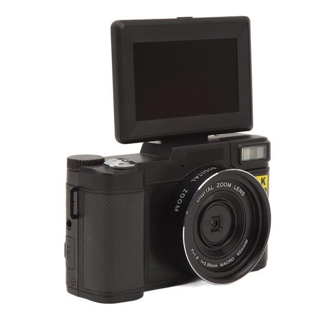 Cámara de videoblog de 48 MP, cámara digital antivibración 4K con pantalla IPS de 3,2 pulgadas para fotografía y video