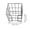 Black, variant on Desktop Wrought Iron Openwork Organizer Office Desk Home Essential Sticky Notes Grid Storage Memo Holder Metal Mesh Lattice Design Stationery