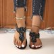 thumbnail image 1 of MKLEKYY Sandalias de Mujer, Sandalias Con Soporte de Arco, Sandalias de Tira Trasera, Zapatos de Playa de Verano, Sandalias Planas Elásticas Con Tira En El Tobillo, 1 of 4