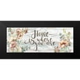 thumbnail image 2 of Tre Sorelle Studios 24x12 Black Modern Framed Museum Art Print Titled - Blush Poppies and Eucalyptus Home Sign, 2 of 5