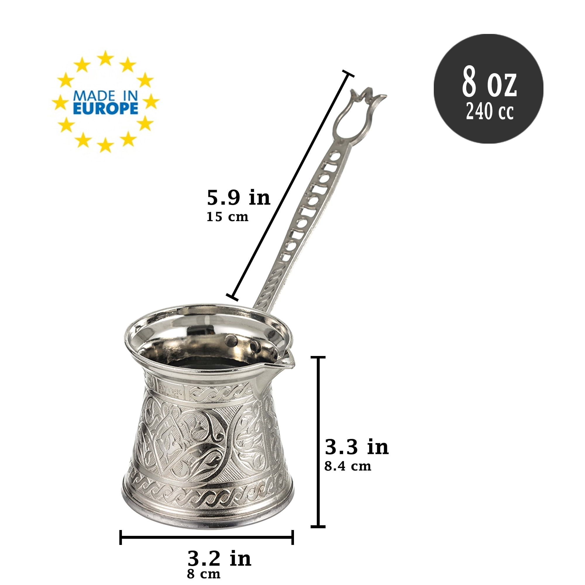 Turkish Coffee Pot - Warmer milk - Greek Arabic Cezve Ibrik Briki Coff –  Mochalino