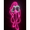 thumbnail image 2 of Handmadetneonsign Woman Reading Books Led Sign, Reading Led Sign, Wall Decor, 2 of 5