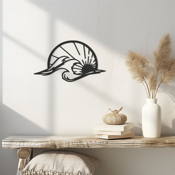 Violaura Sunset Metal Wall Art - Easy to Install Hanging Perfect for Home, Living Room Decor (36.0" x 21.2")