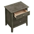 thumbnail image 4 of Maklaine Engineered Wooden 3 Drawer Nightstand in Gray Finish, 4 of 5