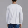 thumbnail image 4 of pstuiky Camisas de invierno de manga larga para hombre, Camiseta informal de manga larga con cuello redondo para hombre, color liso, transpirable, para correr y hacer ejercicio camisetas de hombre m, 4 of 8