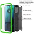 thumbnail image 4 of For Motorola Moto G 5G 2024 Phone Case, with [Built-in Screen Protector] and Belt Clip Holster, eBizWare Shockproof Heavy Duty Protective Rugged Case Kickstand Cover for Moto G 5G 2024 - Green, 4 of 8
