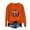 Orange Sweatshirts for Winter, variant on XPMWRP Women's Halloween Pumpkin Graphic Printed Sweatshirt Crew Neck Loose Long Sleeve Pullover Winter Warm Casual Sweatshirt Blue XL
