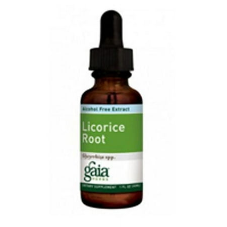 "Gaia Herbs Licorice Root, Alcohol Free 1 oz"