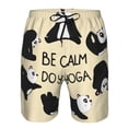 thumbnail image 4 of Naloa Panda Doing Yoga Men's Beach Shorts, Surfing shorts, Swim trunks, Quick Dry Swim Trunks for Surfing Beach Fun - Small, 4 of 9