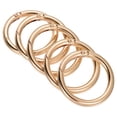 thumbnail image 1 of GFDYREE 51x39x6mm Spring Gate O Rings, 5 Pack Round Snap Clip Zinc Alloy for Keyrings Buckle, Light Gold, 1 of 5