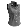 thumbnail image 7 of Linen Blend Short Sleeve Casual Blouse for Women, 7 of 7