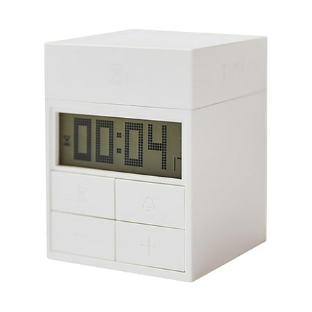 

Rotating Kitchen Timer Time Manager Fun Multifunction Rotation Portable Alarm Clock Stopwatch Timer for Shower Office Sports Adults Students white