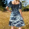 thumbnail image 3 of Dark Stormy Ocean Pattern Sleeveless Dress dresses korean style, 3 of 6