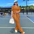 thumbnail image 3 of Chándal informal de punto de otoño e invierno para mujer, conjunto de dos piezas, ropa deportiva, suéter a rayas, top y pantalones anchos para correr para mujer, 3 of 5