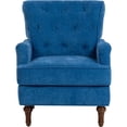 thumbnail image 3 of JERFIT Modern Accent Chair, Light Blue Upholstered Armchair with Solid Wood Legs for Living Room, Bedroom, Office, 3 of 10