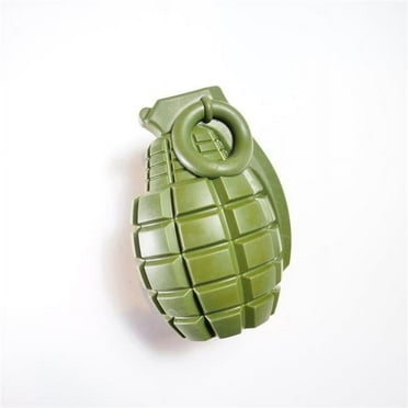 Operation Good Boy Grenade, Non-Toxic Dog Toy Grenade with Treat Pocket for Aggressive Chewers, Green