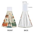 thumbnail image 3 of Yayeee Kitchen Hanging Hand Towels Set of 2 with Loop Bathroom Absorbent Tie Towel, Beige Cats Reading, 3 of 7
