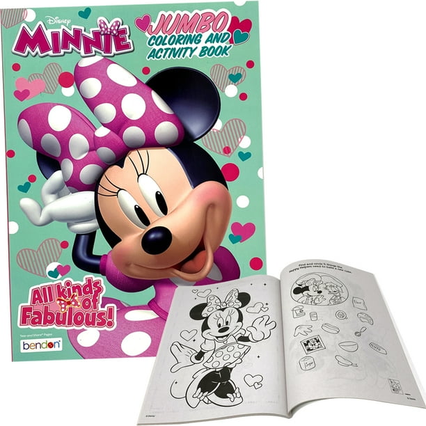 Disney Minnie Mouse Jumbo Coloring Book & Activity Game Books for Kids - Perforated & Eco Friendly Paper