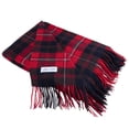 thumbnail image 5 of Organic Club Cunningham 100% Wool Throw Wrap 50x70'' (127x178 cm) Sheep Wool Plaid Throw Blanket with Fringe Wool Blanket for Couch Sofa or Bed, Red and Black, 5 of 9