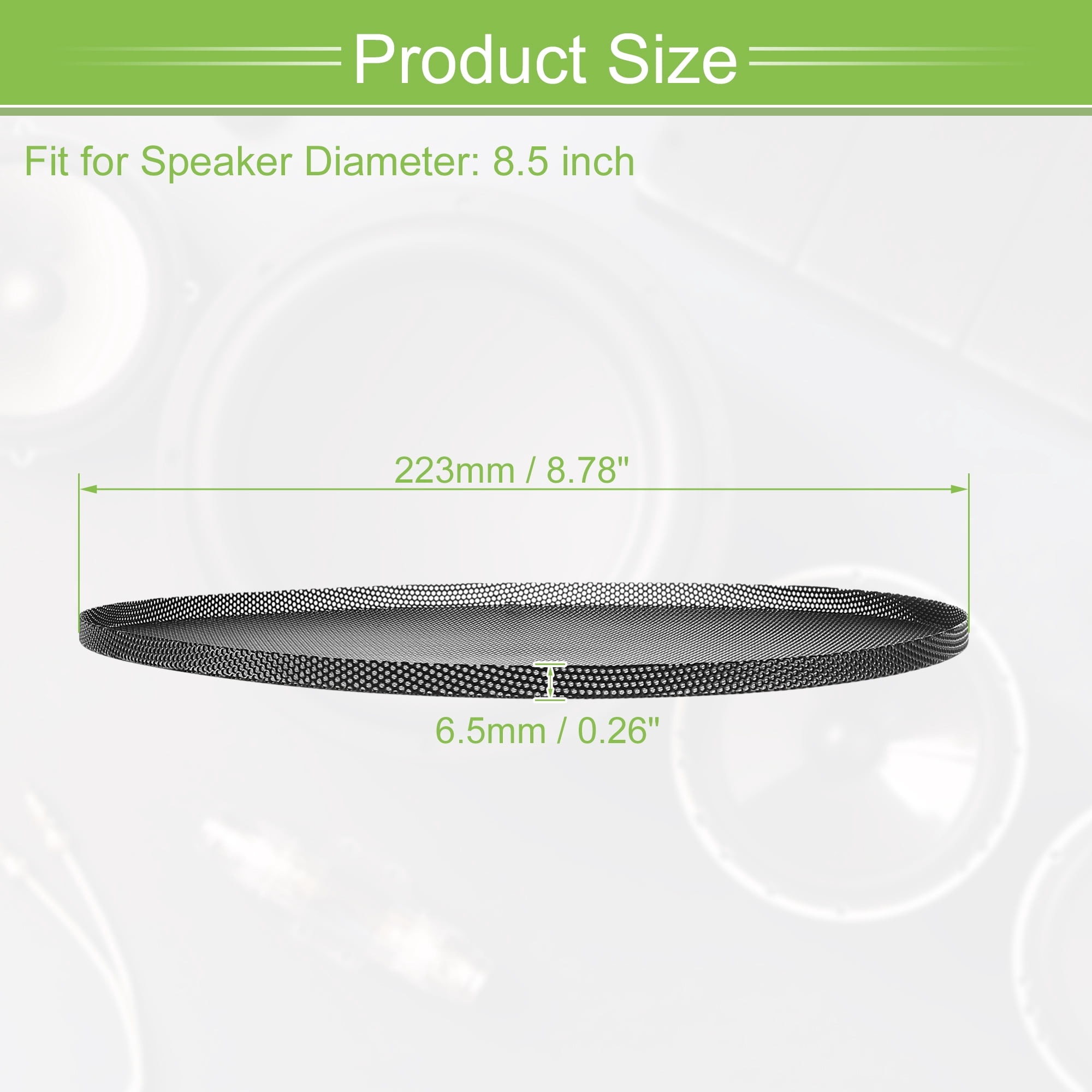 Unique Bargains 2 Pack 3 Inch Speaker Grills Mesh for Audio Subwoofer Grille 8.78"x0.26"