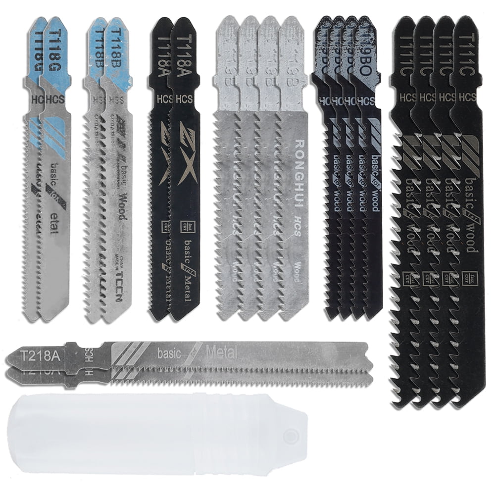 Threns 35 Pcs T-Shank Jigsaw Blade Set Cuts Jigsaw Blades for Wood Plastic  and Metal Cutting with Black & Decker 