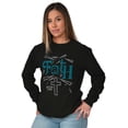 thumbnail image 4 of Faith Cross Hope Christian Jesus Plus Size Long Sleeve Graphic Tee Shirt Brisco Brands 3X, 4 of 5