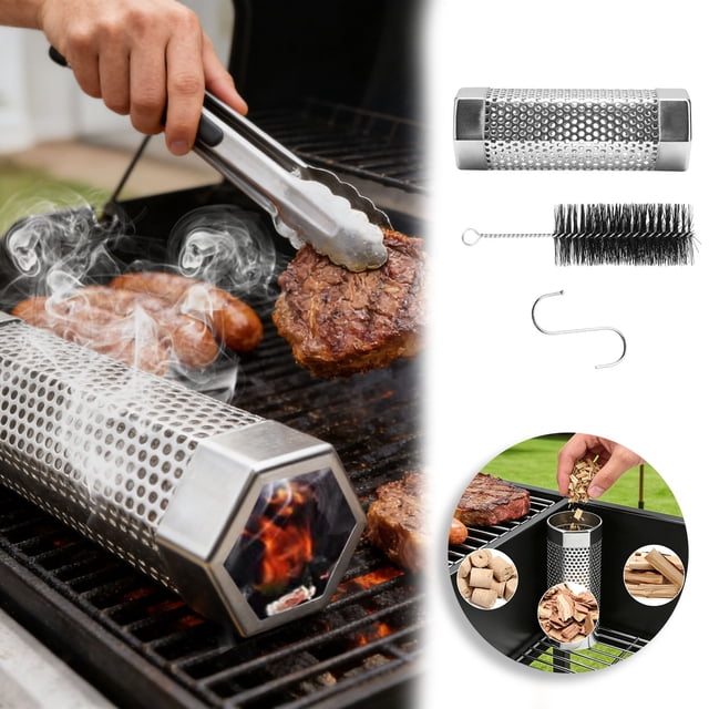Outdor Stainless Steel Tube For Enhanced BBQ Flavor And Versatile Outdoor Cooking