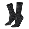 thumbnail image 1 of Balery Spider Web Black Pattern Crew Socks Unisex– Soft & Breathable Socks for Men & Women, One-Size Fits Most (US 5-11), Comfortable & Durable for Daily Wear, 1 of 6