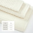 thumbnail image 4 of Great Bay Home Quick Dry Diamond Waffle 6 Piece Towel Set, Ivory, 4 of 7
