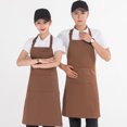 thumbnail image 1 of Ropa de trabajo para camareros de restaurantes de supermercado, delantal impermeable para hombres y mujeres, delantal con logotipo bordado impreso, delantal colgante para ollas calientes, delantal, 1 of 6